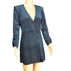 ASTR THE LABEL Metallic Dot Wrap Front Dress